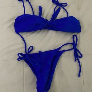 blue shein bikini